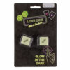 Kocki za predigro Love dice glow in the dark