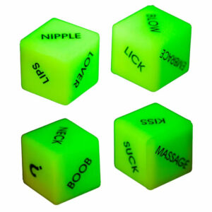 Kocki za predigro Love dice glow in the dark