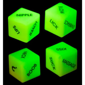 Kocki za predigro Love dice glow in the dark