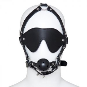 Breathable gag harness w. mask