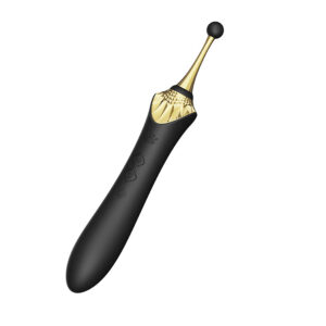 Zalo Bess 2 vibrator za klitoris črn okrogel rokavček