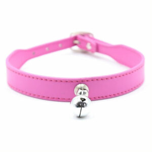 Collar with bell pink