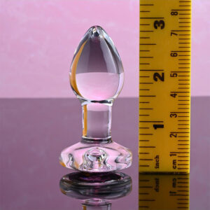 Steklen analni čep z diamantkom mali