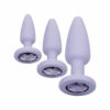 Set analnih čepov Crystal Booty purple