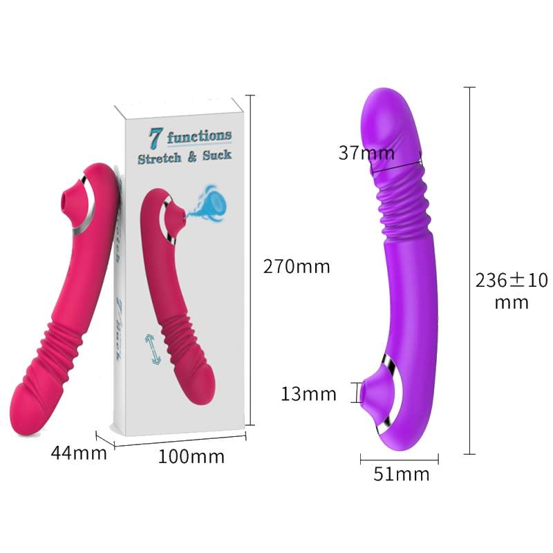 Thrusting and suction vibrator