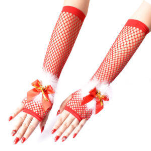 Mrežaste rokavice za k božičnemu kostumu