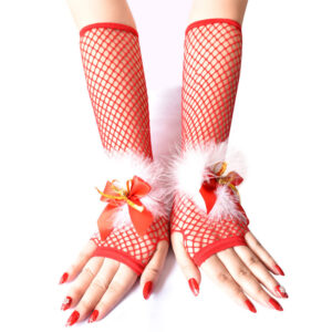Mrežaste rokavice za k božičnemu kostumu
