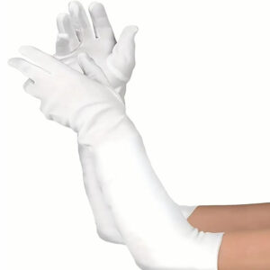 Dolge rokavice iz satena bele