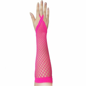 Mrežaste rokavice Finger Hook neon pink