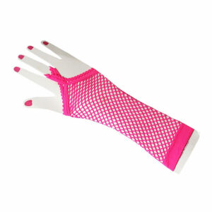 Mrežaste rokavice Finger Hook neon pink