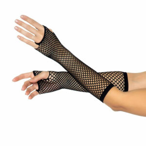 Brezprstne mrežaste rokavice črne