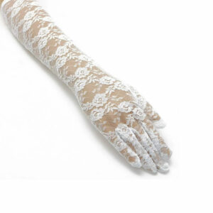 Rokavice iz čipke bele