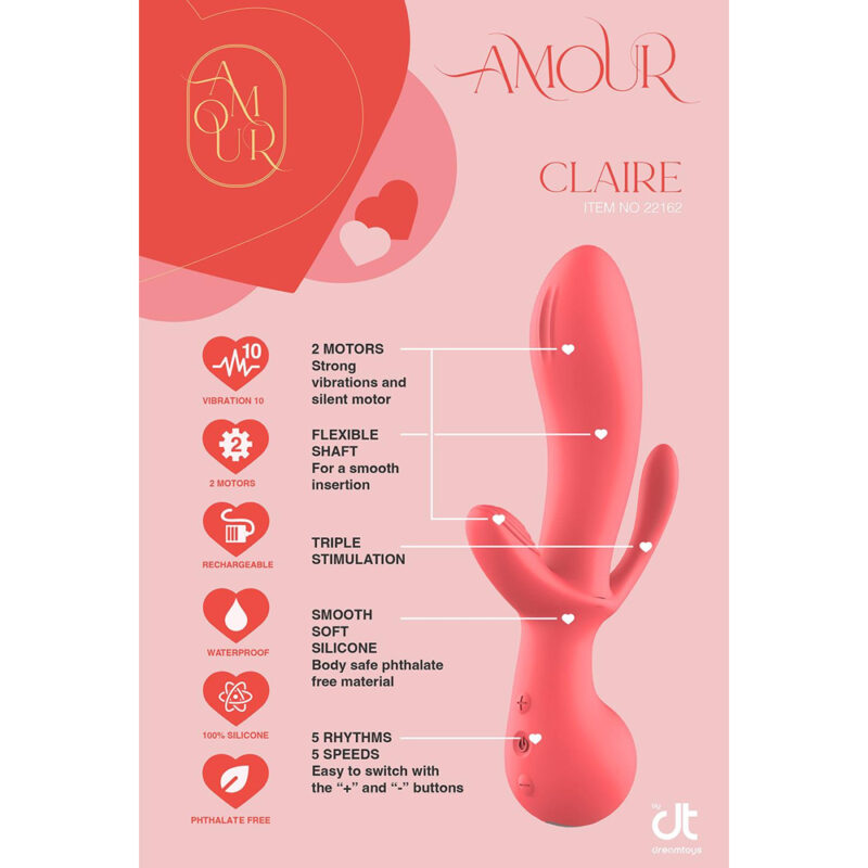 Amour Triple pleasure vibrator Claire