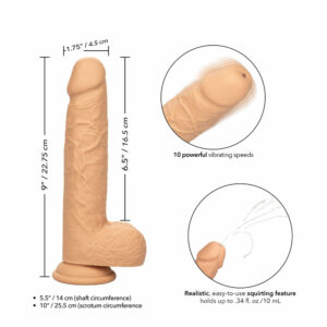 Liquid silikon squirting vibrator