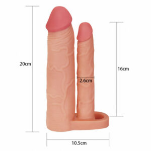 Penis podaljšek z analnim dildom Pleasure X Tender