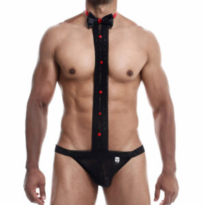 MOB Eroticwear Tuxedo lace jock thong