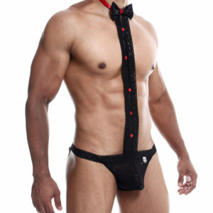 MOB Eroticwear Tuxedo lace jock thong