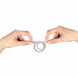 Metallic silicone Triple cock ring