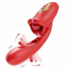 Usta z jezičkom in G spot tapkajočim vibratorjem