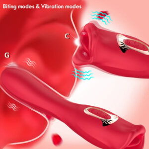 Mouth biting G spot vibrator