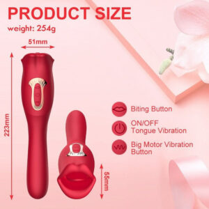 Mouth biting G spot vibrator dimensions