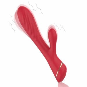 Rdeč Rabbit vibrator z dvema motorjema USK
