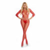 Catsuit z razporkom Risque Pink Lipstick