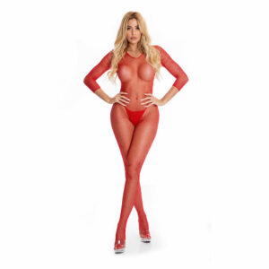 Catsuit z razporkom Risque Pink Lipstick
