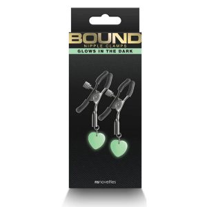 Lolita-erotic-shop-Bound-Nipple-clamps-G3-heart-pendant-grey-4 Sponke za bradavice G3 Bound sive