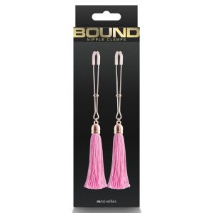 Lolita-erotic-shop-Bound-Nipple-clamps-T1-pink-3 Sponke za bradavice T1 roza obesek