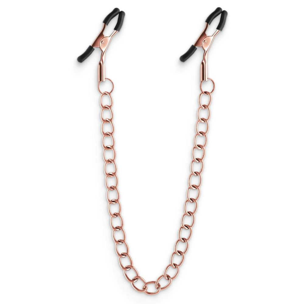Lolita-erotic-shop-Bound-Nipple-clamps-with-chain-DC2-rose-gold-1 Sponke za bradavice z verižico DC2 rose gold