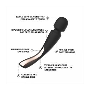 Lelo Smart Wand 2 črn masažer srednji